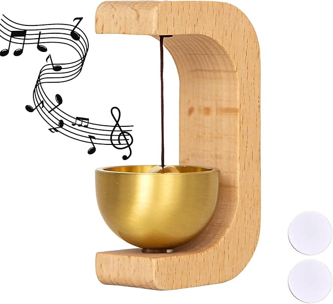 Aesthetic Wooden Doorbell Brass Door mounting
