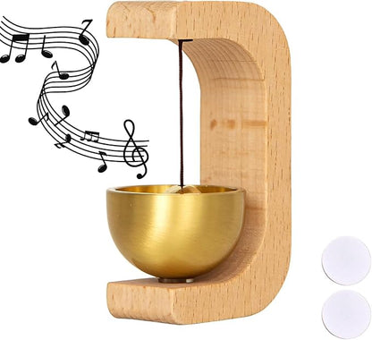 Aesthetic Wooden Doorbell Brass Door mounting